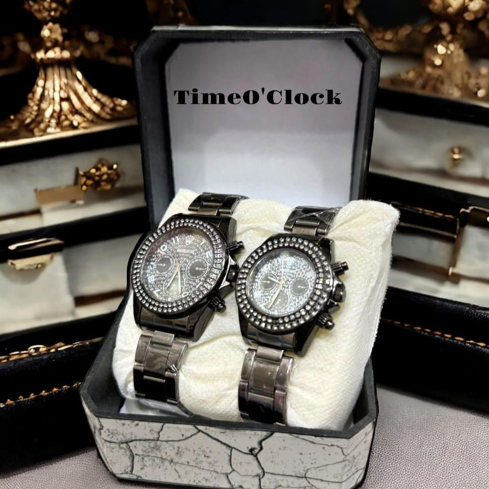 Analogue Chain Strap Premium Couple Watches